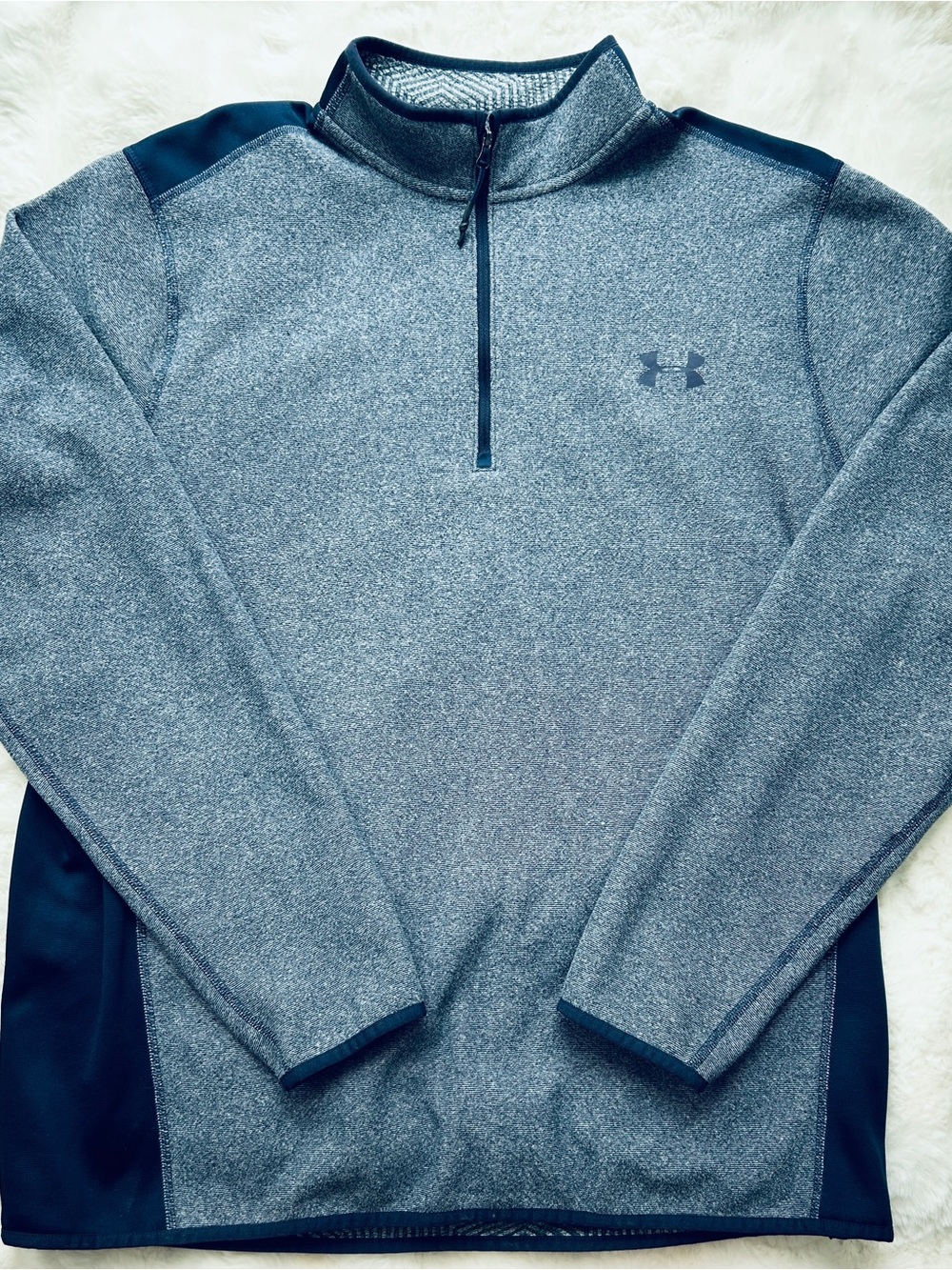 Under Armour Men's Blue/Grey Quarter-Zip Pullover Jacket